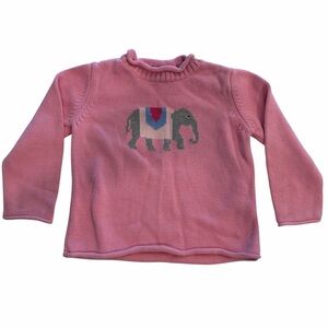 Charming Pink Elephant Sweater for Kids